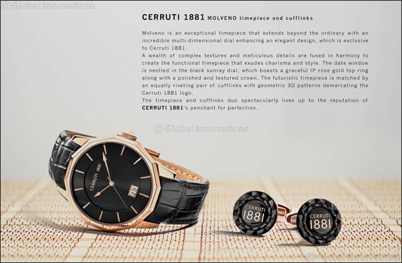 Cerruti 1881 MOLVENO timepiece and cufflinks