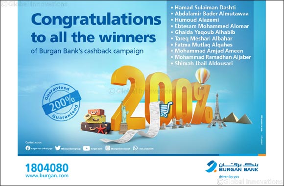 Burgan Bank Announces the Third and Last Batch of Winners of its 200% Cash Back Draw