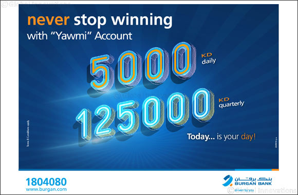 Burgan Bank Announces Names of the Daily Lucky Winners of Yawmi Account Draw 