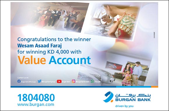 WESAM ASAAD FARAJ Wins KD 4000 in Burgan Bank's Value Account Draw