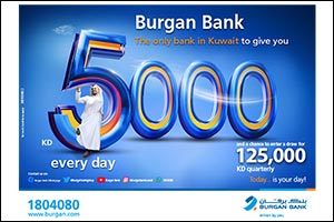 Burgan Bank Kuwait Announces names of the Daily lucky Winners of Yawmi Account Draw