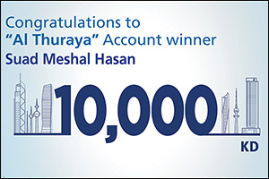 Burgan Bank Announces the Winner of the Al-Thuraya Salary Account Monthly Draw'