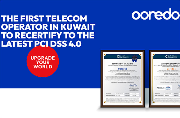 Ooredoo Kuwait leads the way as the first telecom provider to achieve recertification with the latest PCI DSS 4.0 security standards, pioneering new levels of data security.