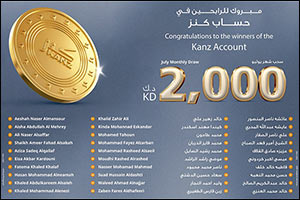 Burgan Bank Announces the Names of the Monthly Draw Winners of Kanz Account