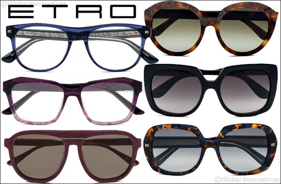 ETRO eyewear collection - Iconic paisley, unusual color combinations & sophisticated designs.