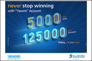 "Burgan Bank Announces Names of the Daily Lucky Winners of Yawmi Account Draw