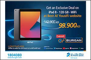 Burgan Bank Announces its Special Monthly ‘Mega Hit' Offer on  “IPAD 8” From “Best Al-Yousifi”