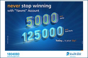 ''Burgan Bank Announces Names of the Daily Lucky Winners of Yawmi Account Draw