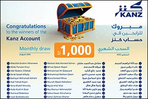 Burgan Bank Announces the Names of the Monthly Draw Winners of Kanz Account