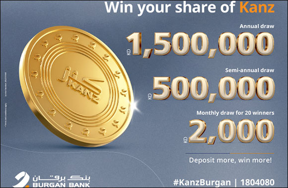 Burgan Bank Revamps its Kanz Draw Account with New Benefits and Even Bigger Prizes