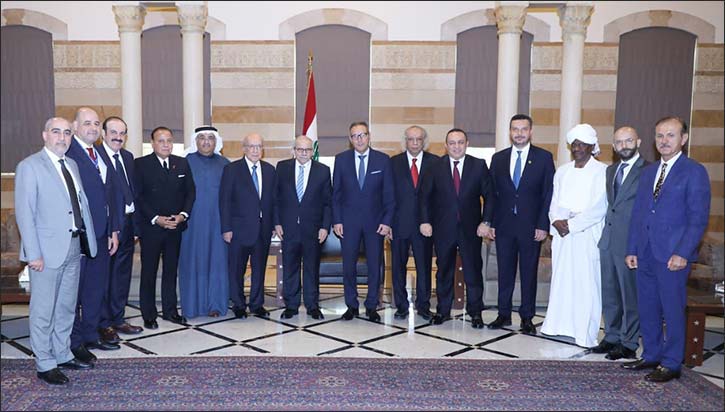 Sheikh Mohammed Jarrah Al-Sabah joins meeting with Lebanese Prime Minister Nawaf Salam