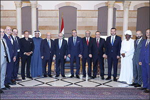 Sheikh Mohammed Jarrah Al-Sabah joins meeting with Lebanese Prime Minister Nawaf Salam
